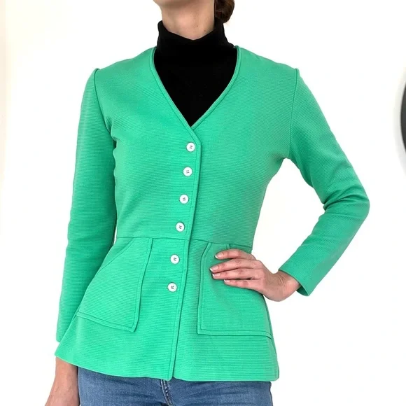 🐣 Vintage Green Women's Blazer - Picture 2 of 6